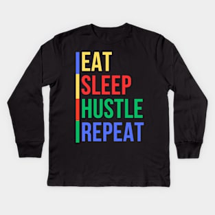 Hustler Routine (Mood Colors) Kids Long Sleeve T-Shirt